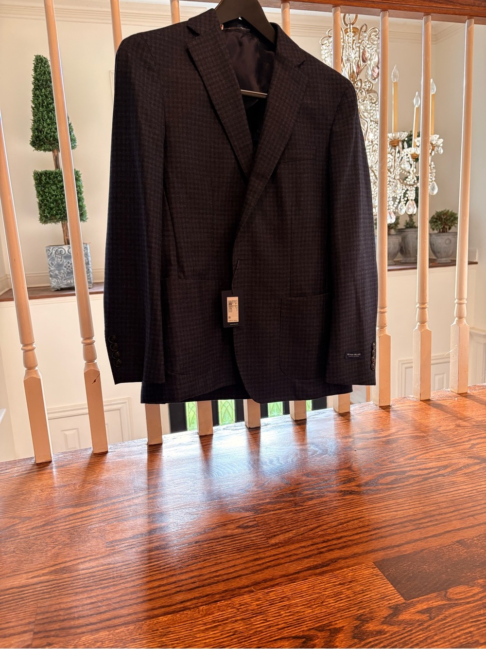 Peter Millar Black/Blue Checked Sport Coat